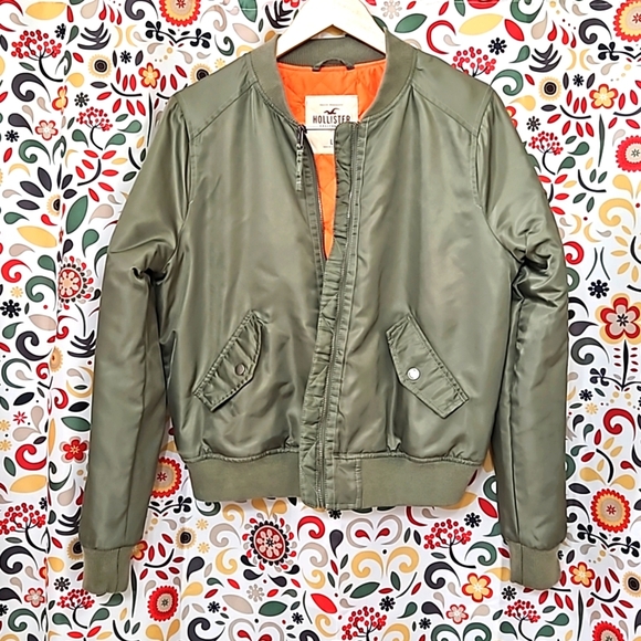 Hollister Bomber Jacket Olive - Picture 1 of 6